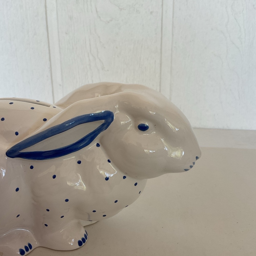Tiffany & Co. Hand Painted Rabbit Coin Bank - Picture 2 of 13